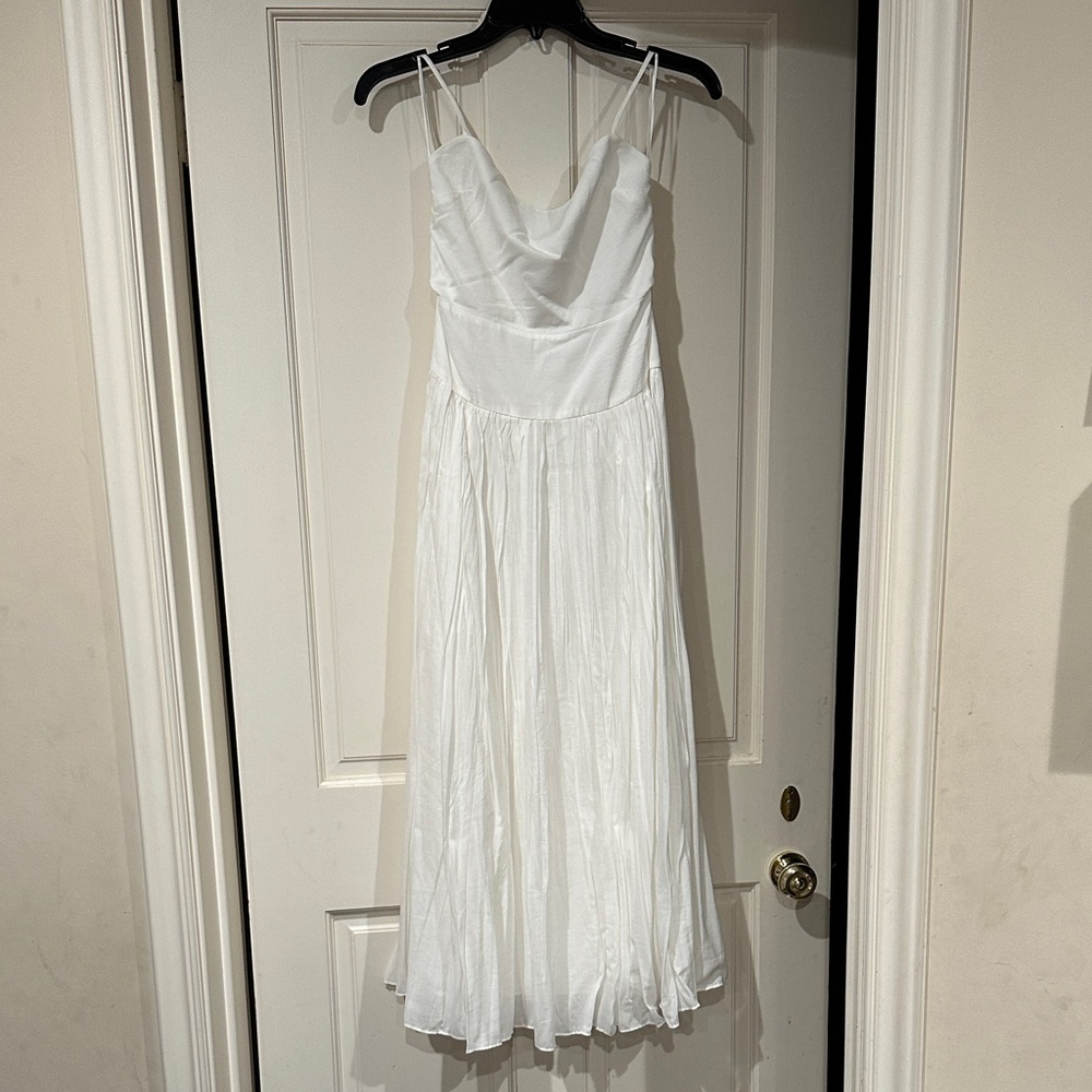 Reformation Perlette White Midi Dress